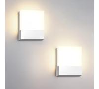 Kingwen 2 Pezzi Applique da Parete Interno Moderno 15W Aapplique da Esterno 3000K Bianco Caldo Applique da Parete IP65 Impermeabile