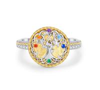 KINGWHYTE Anello con albero della vita, in argento Sterling 925, per donne, regolabile, nodo celtico, albero della vita, anelli per la famiglia, gioielli, anniversario, compleanno, Natale, per moglie,