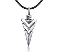 KINGWHYTE Collana con ciondolo a forma di martello di Thor, in argento Sterling 925, stile nordico, vintage, con runa vichinga Mjolnir Odino, gioiello di protezione, regalo per uomini e donne, Argento