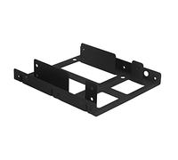 Kingwin 6,3 cm a 8,9 cm disco rigido interno kit di montaggio Black 2 x 2.5 HDD/SSD to 3.5 Metal (Black)