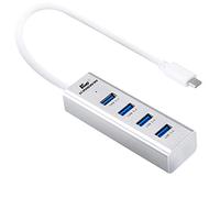 Kingwin portatile con 4 porte USB 3.0 SuperSpeed Hub compatibile con USB 2.0. Windows, Mac OS X e Linux Support