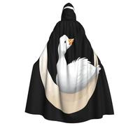 Kingww Goose Sleeping On The Moon Mantello con cappuccio per Halloween per uomini e donne: mantello leggero in poliestere con cappuccio, perfetto per cosplay, Halloween e feste in costume