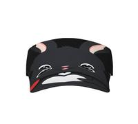 Kingww Little Black Rabbit Holding A Heart Sunscreen Visor Cappelli per donne e uomini, berretto da baseball vuoto sportivo, visiera da tennis, visiera da golf