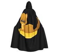 Kingww Little Yellow Weasel In The Culla, mantello con cappuccio per Halloween per uomini e donne: mantello leggero in poliestere con cappuccio, perfetto per cosplay, Halloween e feste in costume
