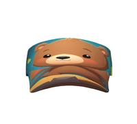 Kingww The Little Bear On The Planet Cappelli con visiera parasole per donne e uomini, berretto da baseball vuoto sportivo, visiera da tennis, visiera da golf, nero