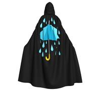 Kingww Un rifugio sicuro dalla pioggia mantello con cappuccio per Halloween per uomini e donne: mantello leggero in poliestere con cappuccio, perfetto per cosplay, Halloween e feste in costume
