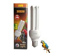 KINGYEENUO E27 Lampadina UVA UVB per Uccelli 2.4 UVB 20W Lampadina Fluorescente Compatta per Tutti i Tipi di Uccelli Cattivi, Luce Solare Naturale Simulazione Uccello Lampadina Pappagallo