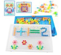 KingYH Gioco a incastro a mosaico con 350 perline per bambini a partire dai 2 anni