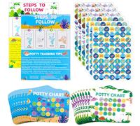 KingYH Tabella dei premi per Bambini Tabella delle ricompense per Bambini vasino Include 1 Motivo oceanico e 1 Motivo Dinosauro per Le faccende domestiche Fare i compiti e Imparare ad Andare in Bagno