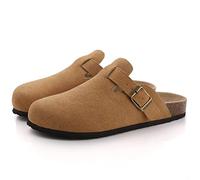 KINHA Moda Zoccoli Donna Suede Mules Pantofole Sughero Soletta Sandali Con Supporto Arco All'aperto Amanti Sandali Da Spiaggia