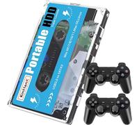 Kinhank - Disco rigido esterno portatile da 500 G, + 111000 giochi, sistema di gioco Batocera 33, per notebook/PC/Windows (500 GB + 2 comando BT)