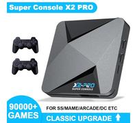 KINHANK Retro Console per videogiochi Super Console X2 Pro con 90000 videogiochi per PS1/DC/MAME/SS con Gamepad Kid Gift Game Box