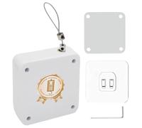 KINHARD Chiudiporta Automatico Senza Fori, Chiudi Porta Automatico Bianco con Forza 1200G, Cavo Acciaio 1m e Blocco Regolabile, Installazione Facile per Interno, Balcone e Ingresso