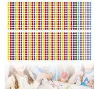 KINHARD Smile Adesivi 2400 Pezzi Etichette Colorate Rotondo Adesivi Ricompensa per Casa Scuola Ufficio 10 Colori