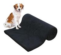 KinHwa Asciugamano per Cani in Microfibra Super Assorbente 76cm x 127cm (Nero, 76cmx127cm)