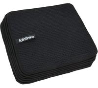 KinHwa Torchon Noir Torchon gaufré Microfibre Lavable Torchons pour la Cuisine Chiffons épais Non Pelucheux 20 cm x 20 cm 6 pièces
