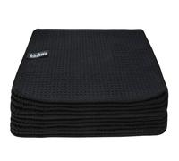 KinHwa Torchon Noir Torchon gaufré Microfibre Lavable Torchons pour la Cuisine Chiffons épais Non Pelucheux 20 cm x 20 cm 10 pièces