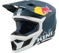 Kini Red Bull MX3 1.0 Casco da motocross, bianco-turchese-blu, taglia XL per maschi