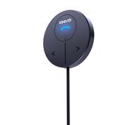 Kinivo BTC480 Kit vivavoce Bluetooth per auto per auto con ingresso AUX da 3,5 mm, supporto magnetico, caricatore USB a doppia porta, connettività multipunto)