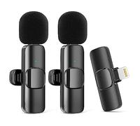 Kinizuxi Microfono Lavalier Wireless per iPhone iPad, Plug-Play Microfono Wireless per Registrazione Video TikTok YouTube,Mini Mic Senza Fili Nessuna App e Bluetooth Necessari
