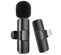 Kinizuxi Microfono Lavalier Wireless per iPhone iPad, Plug-Play Microfono Wireless per Registrazione Video TikTok YouTube,Mini Mic Riduzione del Rumore Senza Fili Microfono Smartphone