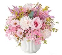 Kinjoium 2 mazzi di rose con 20 bouquet di respiro del bambino (rosa)
