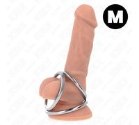 Kink - anello per pene in metallo cromato triplo da 3,8 cm a 5 cm modello 2