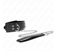 Kink - collana con cinturino 65 cm fibbie argento regolabile 33-46 cm x 5,5 cm