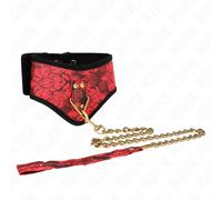 Kink - collana modello scandalo con cinturino in pizzo 75 cm 44 x 10 cm