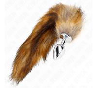 Kink Fox Tail with Metal Plug Brown