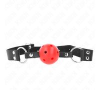 Kink - palla traspirante bavaglio 4 cm con doppio rivetto rosso 62,5 x 2,5 cm regolabile 42-58 cm
