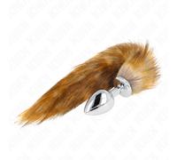 Kink - plug anale misura l 10 x 4 cm con coda sintetica 40 cm marrone