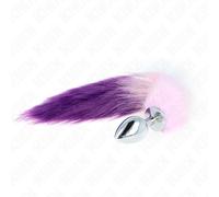 Kink - plug anale misura l 10 x 4 cm con coda sintetica 40 cm viola