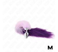 Kink - plug anale misura m 8 x 3,5 cm con coda sintetica 40 cm viola