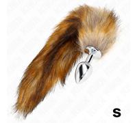 Kink - plug anale taglia s 7 x 3 cm con coda sintetica 40 cm marrone