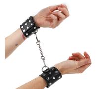 Kink - resistenza da polso con chiusura a scatto completa di rivetti nera regolabile 19-24 cm x 5,5 cm