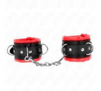 Kink - resistenza da polso pesante con fodera in pelliccia rossa regolabile 20-30 cm x 6 cm