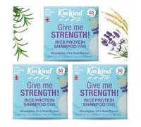 KinKind Shampoo bar acqua di riso per la crescita dei capelli. Give Me FORZA! 3 barrette shampoo per capelli prodotto nel Regno Unito. Shampoo solido con proteine del riso. Shampoo naturale per la