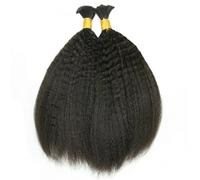 Kinky Straight Bulk Human Braiding Hair No Weft Boho Trecce Estensioni for Capelli Remy(26 26 inches)