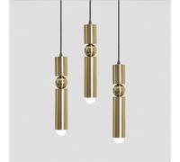 KINLAMS Moderna Luci A Sospensione Lampadario Sala da pranzo Lampada Interna Decorazione Cilindro Tubo D'oro Lampada A Sospensione Cucina