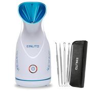 KINLITO Vaporizzatore facciale vaporizzatore facciale ionico per la casa facciale nebbia calda vaporizzatore viso piccolo per pulizia profonda sbloccare i pori con rimozione punti neri, kit di A