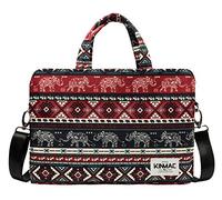 Kinmac - Custodia a tracolla impermeabile a 360 gradi multicolore Elefante con 2 tasche 14 inch & MacBook Pro 16