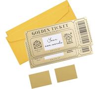 Kinoco Biglietto da grattare in oro Deluxe - Set di 2 | Regalo personalizzato per compleanno, matrimonio, gravidanza, pensionamento | Lussuoso imballaggio dorato - Idea unica per donna e uomo