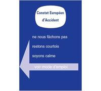 kinoco Constatazione Amichevole per Incidenti Automobilistici Autorizzata - Set di 1 - Valido per Tutte le Assicurazioni in Francia e Europa