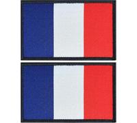 kinoco Patch militari, bandiera francese tattica, confezione da 2, colore: blu-bianco-rosso