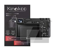 kinokoo Pellicola in vetro temperato per SONY A6600/A6100/A6300/A6000/A6400/NEX-7/6/5/3N Clear Screen Pellicola per Sony A6300 A6600 A6400 NEX-7/6/5/3N Senza bolle/Antigraffio (2 pezzi)