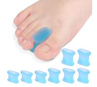 Kinretixia® 8 separatori in gel per dita dei piedi, in morbido silicone, distanziatore per dita, comodo sollievo dal dolore ai piedi, separatore per dita, correttore (4 paia)