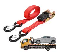 kinrguiyuez a cricchetto con gancio - Cinghie resistenti per camion, con gancio, per viaggi su strada, per il fissaggio del carico, per rafting, picnic, viaggi, campeggio, traslochi
