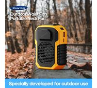 KINSCOTER ventilatore da appendere all'aperto in vita 6000mAh ventilatore portatile in vita/collo ventilatore di raffreddamento 3 velocità silenzioso ventilatore elettrico a lunga durata