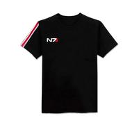 Kinsea T-Shirt Unisex, Mass Effect N7 Tshirt Uomo Nera,Costume Cosplay per Uomo Donna-s